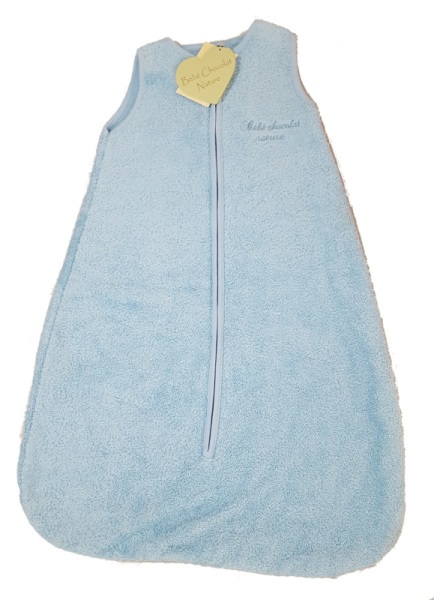 Bébé Chocolat Gigoteuse Bleu Coton Biologique - 110 cm